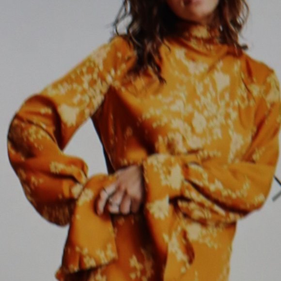 Free People aries long sleeve printed mini dress Size M - Picture 2 of 10